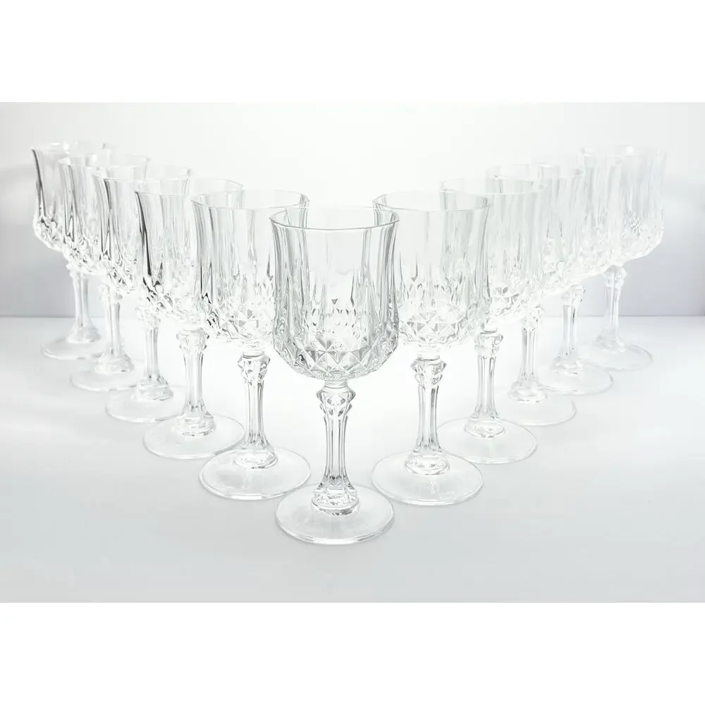 Cristal d’Arques “Longchamp” Set of 11 Crystal Water Glasses 7 1/4” 8oz